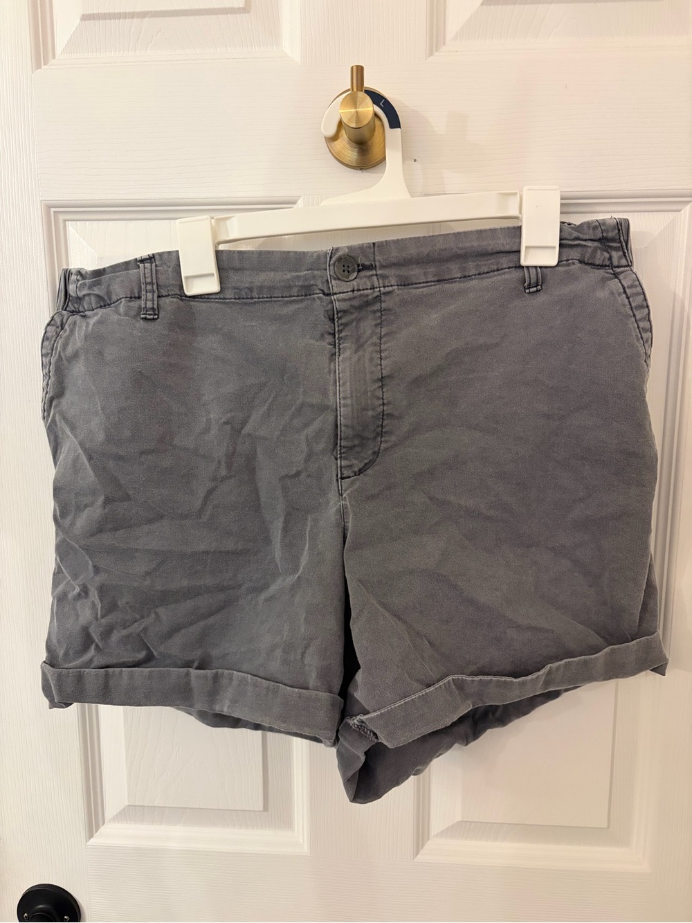 Old Navy Gray Rolled-Hem Bermuda Shorts